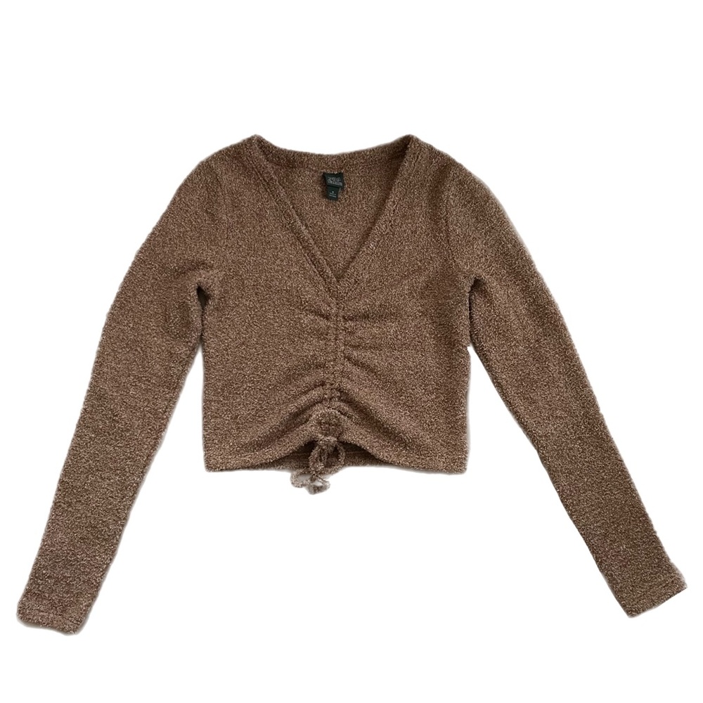Wild Fable Tan Sherpa Long Sleeve Top Size Medium